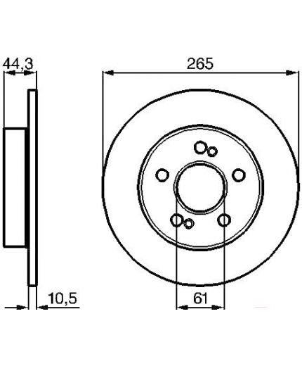 BOSCH Тормозной диск задний