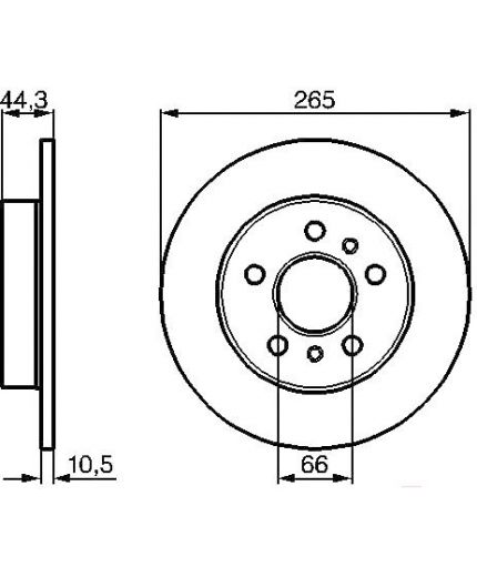 BOSCH Тормозной диск задний