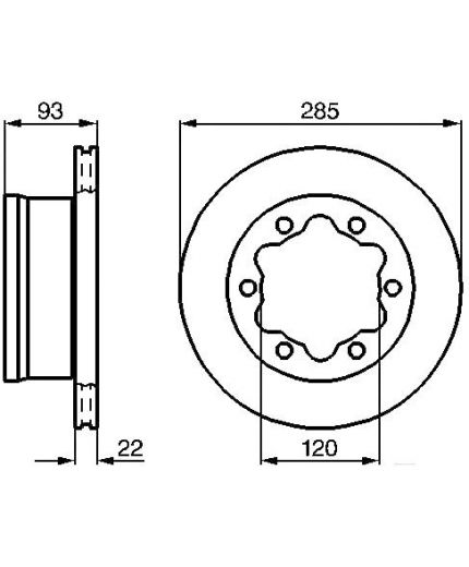 BOSCH Тормозной диск задний