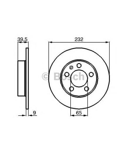 BOSCH Тормозной диск задний