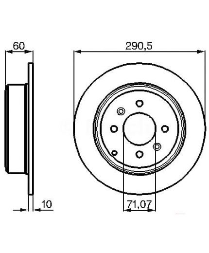 BOSCH Тормозной диск задний