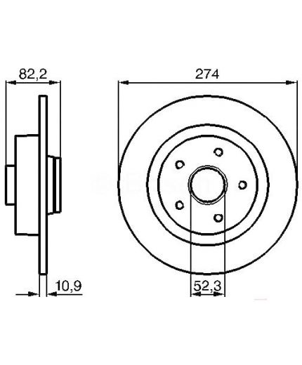 BOSCH Тормозной диск задний