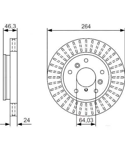 BOSCH Тормозной диск передний