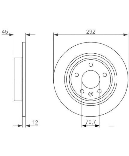 BOSCH Тормозной диск задний