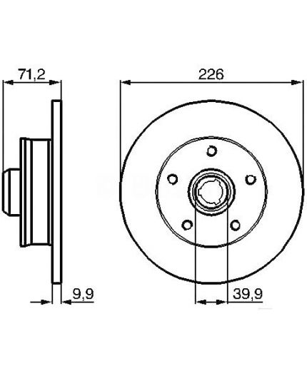 BOSCH Тормозной диск задний