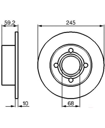 BOSCH Тормозной диск задний