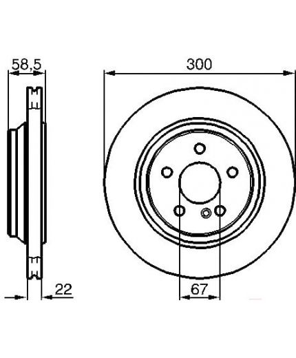 BOSCH Тормозной диск задний