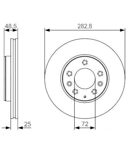 BOSCH Тормозной диск передний