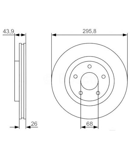 BOSCH Тормозной диск передний