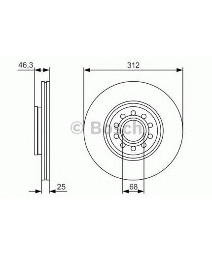 BOSCH Тормозной диск передний