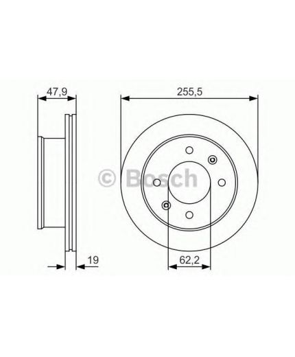 BOSCH Тормозной диск передний Фото 2