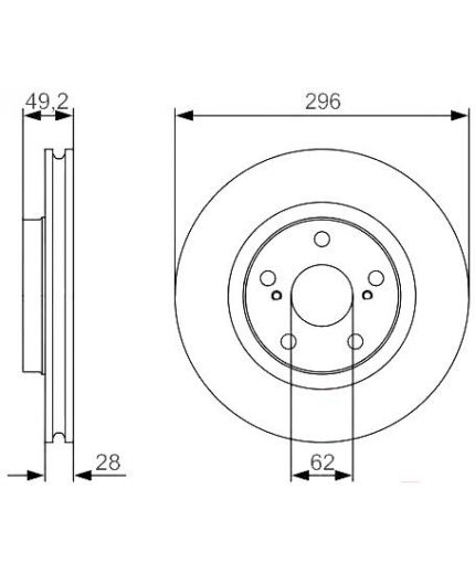 BOSCH Тормозной диск передний