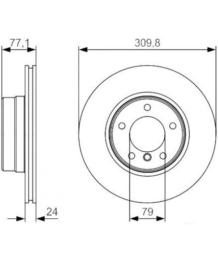 BOSCH Тормозной диск передний
