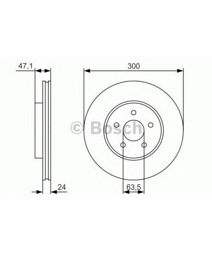 BOSCH Тормозной диск передний Фото 2
