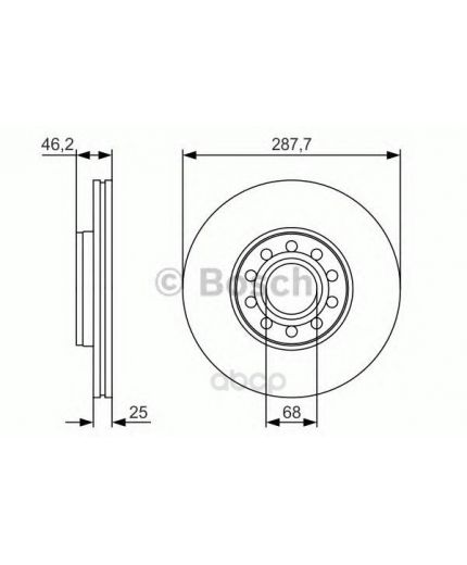 BOSCH Тормозной диск передний