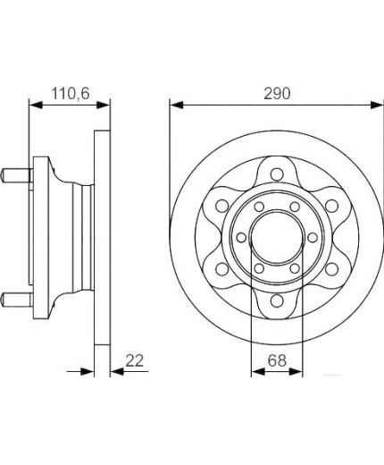 BOSCH Тормозной диск передний