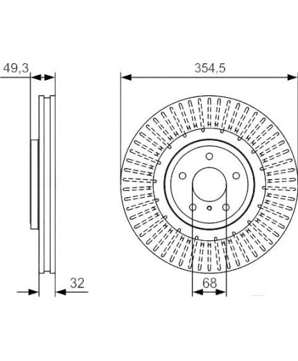 BOSCH Тормозной диск передний