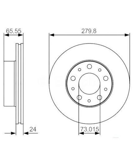 BOSCH Тормозной диск передний