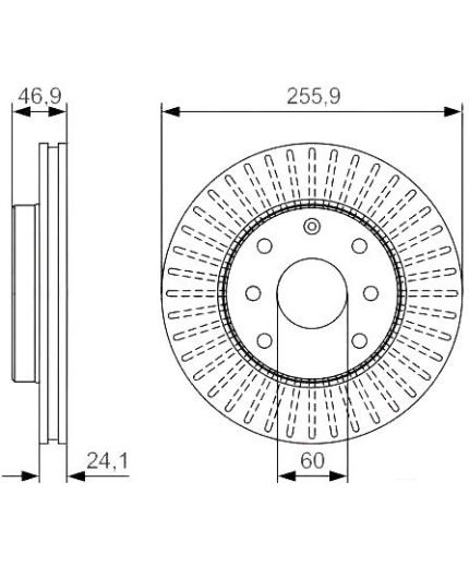 BOSCH Тормозной диск передний