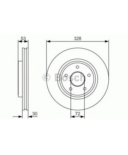BOSCH Тормозной диск передний