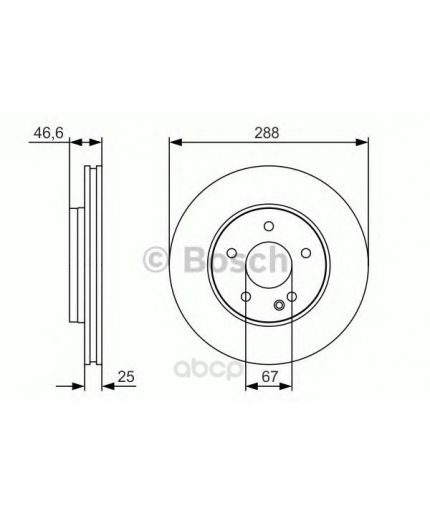 BOSCH Тормозной диск передний