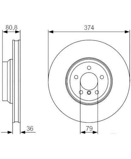 BOSCH Тормозной диск передний