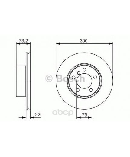 BOSCH Тормозной диск передний