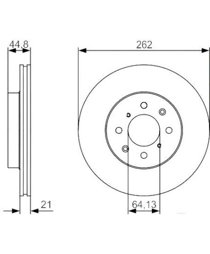 BOSCH Тормозной диск передний