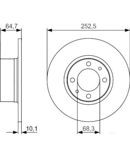 BOSCH Тормозной диск передний