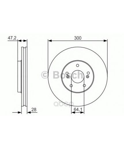 BOSCH Тормозной диск передний