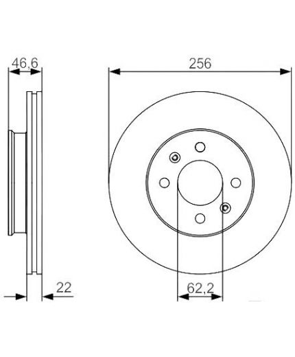 BOSCH Тормозной диск передний