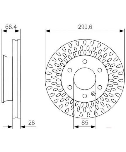 BOSCH Тормозной диск передний