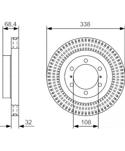 BOSCH Тормозной диск передний