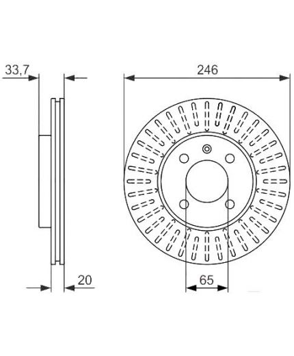 BOSCH Тормозной диск передний