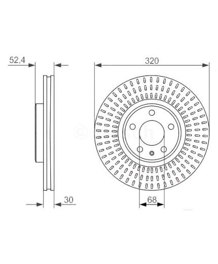 BOSCH Тормозной диск передний