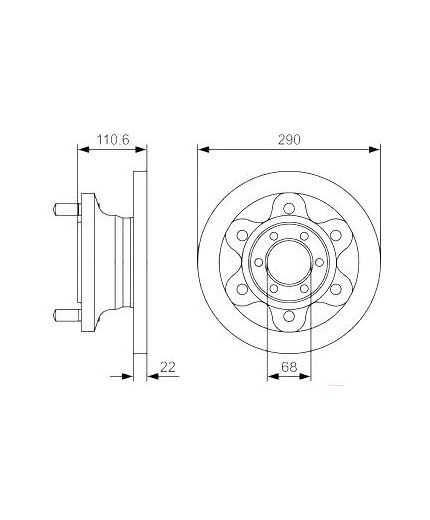 BOSCH Тормозной диск передний
