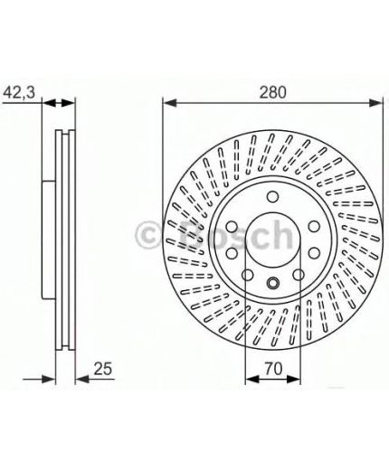 BOSCH Тормозной диск передний