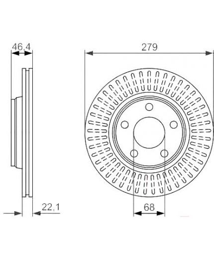 BOSCH Тормозной диск передний