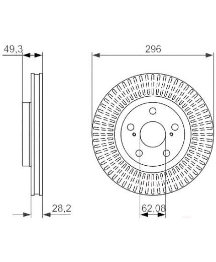 BOSCH Тормозной диск передний