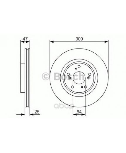 BOSCH Тормозной диск передний