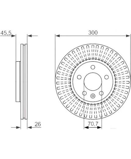 BOSCH Тормозной диск передний