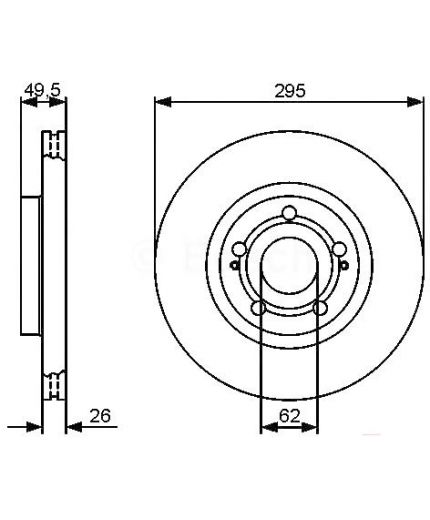 BOSCH Тормозной диск передний