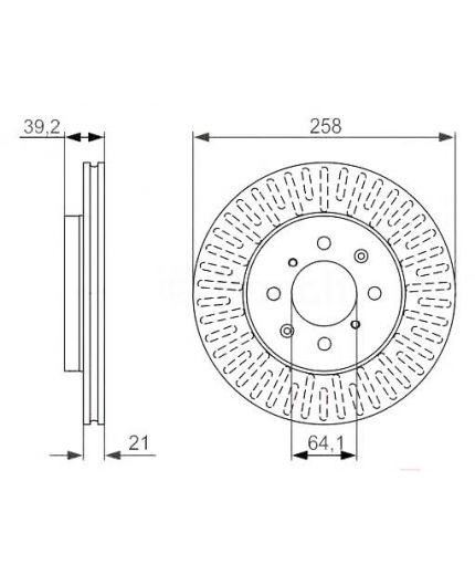 BOSCH Тормозной диск передний