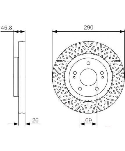 BOSCH Тормозной диск передний