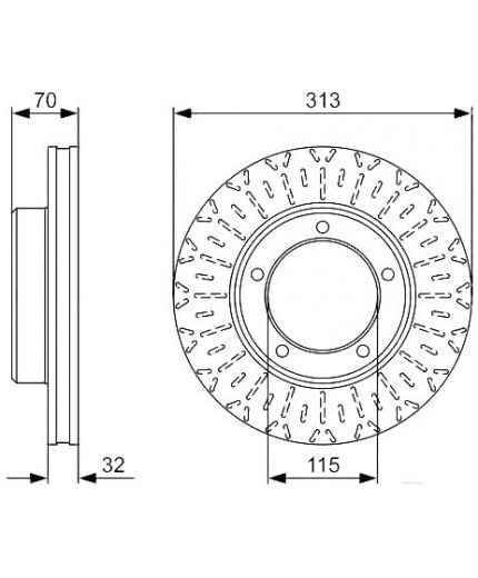 BOSCH Тормозной диск передний