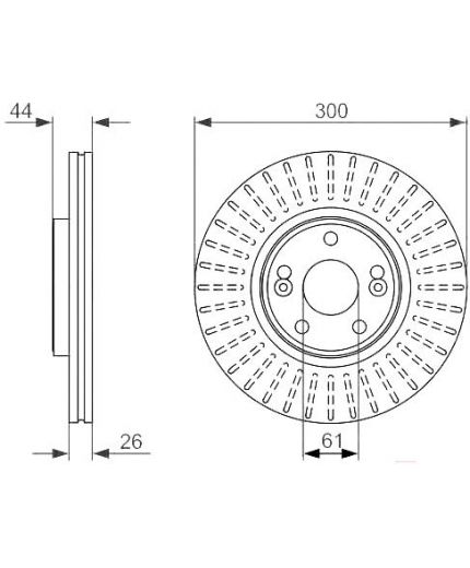 BOSCH Тормозной диск передний