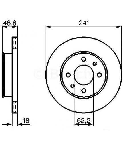 BOSCH Тормозной диск передний