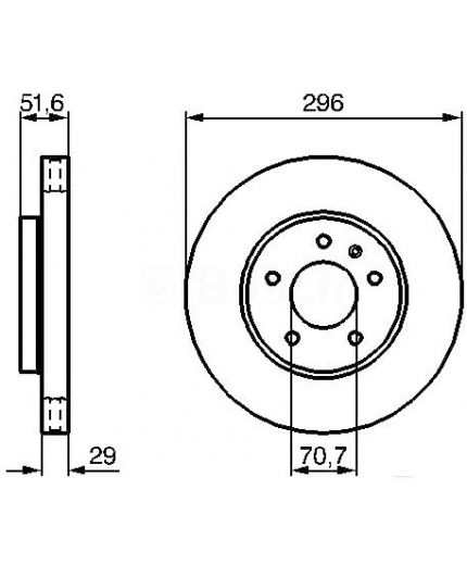 BOSCH Тормозной диск передний