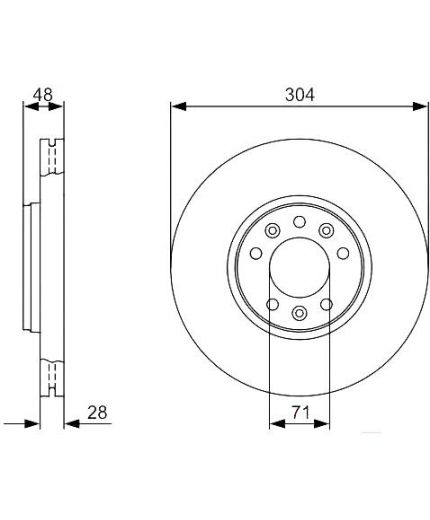 BOSCH Тормозной диск передний