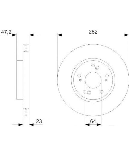 BOSCH Тормозной диск передний